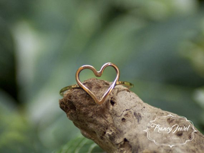 Cuore, anello Cuore, oro Fairmined Ecologico, anello oro, oro 22ct, minimal, lavorato a mano, gioiello cuore, fatto a mano, made in Italy